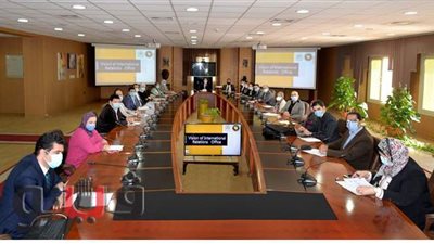 تفاصيل أول اجتماع لبحث آليات تدويل جامعة المنصورة | صور