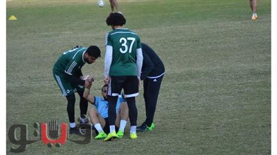 إغماء أحمد الشيخ في مران المحلة الأخير قبل مباراة الأهلي