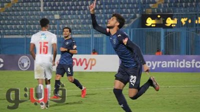 أحمد الشيخ يتقدم بالهدف الأول لبيراميدز في شباك الزمالك