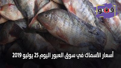 اسعار الأسماك في سوق العبور اليوم 25 يوليو 2019