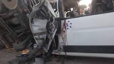 مصرع وإصابة 11 شخصا في حادثتي سير بطريق جمصة