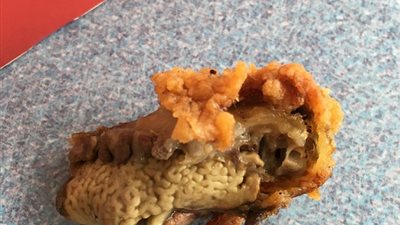 بالصور.. رجل يعثر على «رئة» دجاجة داخل وجبة «كنتاكى»