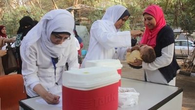 حملة التطعيم ضد مرض شلل الأطفال بالإسماعيلية 21 فبراير