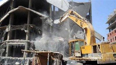 إزالة مبان مخالفة على أملاك الدولة بالزيتون