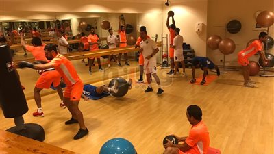 تدريبات قوية للاعبي بيراميدز في الجيم استعدادا للكونفدرالية (صور)