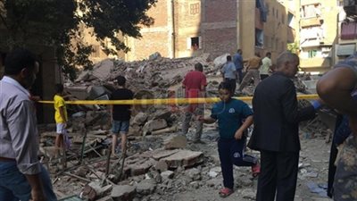 حجز 3 متهمين في انهيار عقار حدائق القبة لحين ورود التحريات