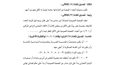 قرارات الجمعية العمومية لبعض الجمعيات الزراعية بالغربية والمنيا