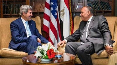 سامح شكري يناقش مع جون كيري الأوضاع بالمنطقة