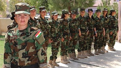 بالصور.. اليزيديات يقررن الانتقام من «داعش» بـ«قوة الشمس»