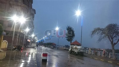 حملات لكسح مياه الأمطار في قرى ومدن دمياط