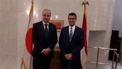 الخولي يستهل زيارته لليابان بلقاء سفير مصر في طوكيو