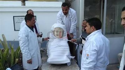 الآثار: بدء أعمال نقل وترميم تمثالي مبنى محافظة المنيا