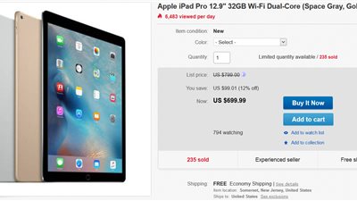 وفر 800 جنيه عند شراء «أبل آي باد برو واي فاي» من موقع «eBay»