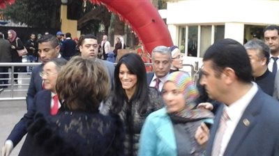 وزيرة السياحة تصل برج القاهرة لحضور احتفال عيد الربيع الصيني