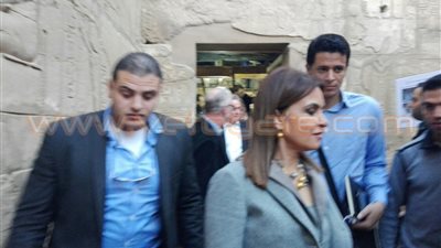 بالصور.. وزيرة التعاون الدولي تزور معبد الكرنك بالأقصر