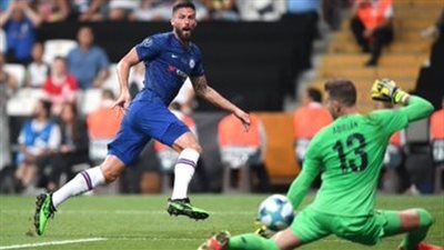 جيرو يتقدم بالهدف الأول لتشيلسي في ليفربول بالسوبر الأوروبي