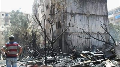 القبض على صاحب مخزن القطامية المحترق لتسببه في تفحم 8 شقق (صور)