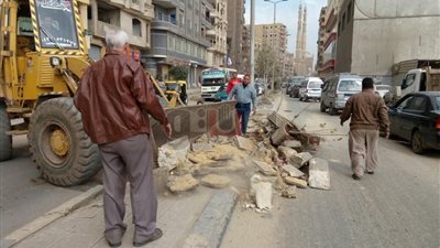 رفع الجزيرة الوسطى بالوراق 10 أمتار بناء على مطالب الأهالي (صور)