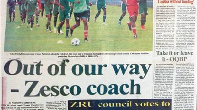 الصحافة الزامبية تهتم بموقعة «جرين بافلوز» أمام المصري