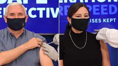 تطعيم نائب الرئيس الأمريكي مايك بنس وزوجته بلقاح مضاد كورونا | فيديو