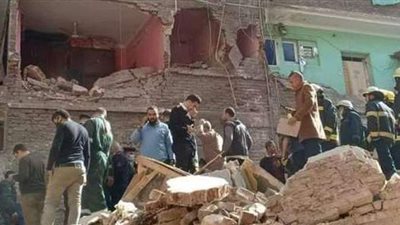 انهيار جزئي لعقار قديم  في ميت غمر دون إصابات