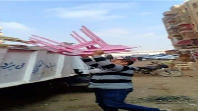 حملة لرفع الإشغالات بشبرا الخيمة