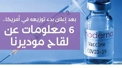 بعد إعلان بدء توزيعه في أمريكا.. 6 معلومات عن لقاح موديرنا..إنفوجراف
