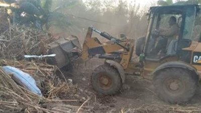 إزالة فورية لـ 4 تعديات على الأراضي الزراعية في المهد بالمنوفية