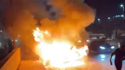 نجاة اليوتيوبر أحمد حسن وزوجته زينب من الموت بعد اشتعال النيران بسيارتهما | فيديو