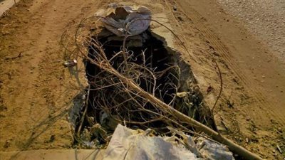 انهيار جزئي بكوبري كفر الزيات في الغربية | صور