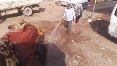 محافظ الغربية يتابع أعمال التطهير والتعقيم | صور
