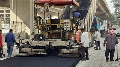 رصف البر الشرقي لجسر ترعة المريوطية بالجيزة | صور