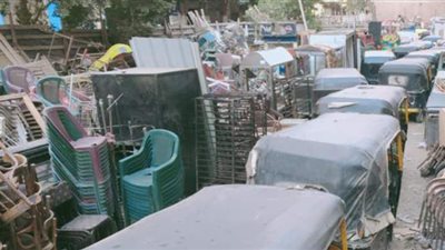 ضبط 38 توك توك غير مرخص في بولاق الدكرور |صور