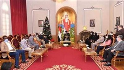 البابا تواضروس يستقبل وزيري الأوقاف المصري والسوداني