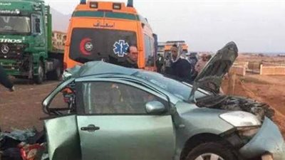 مصرع 7 أشخاص فى حادث تصادم بالمنيا