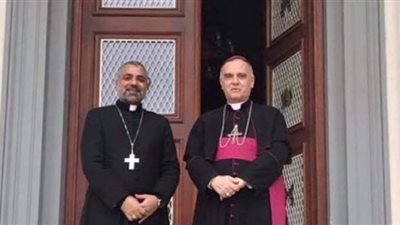 مطران كاثوليك الأقصر يهنئ سفير الفاتيكان والنائب الرسولي للكنيسة اللاتينية بعيد الميلاد