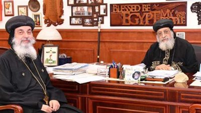 البابا تواضروس يتابع الأمور الرعوية بإيبارشية الشرقية مع الأنبا مقار