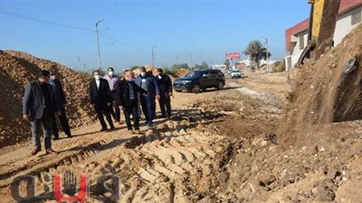 محافظ الغربية ونائبه يتفقدان أعمال الرصف والتطوير بطنطا