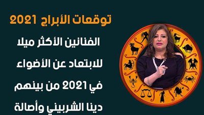 توقعات الابراج 2021| الفنانين الأكثر ميلا للابتعاد عن الأضواء في 2021 من بينهم دينا الشربيني وأصالة