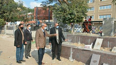 محافظ القليوبية يتابع أعمال تطوير كورنيش النيل ببنها