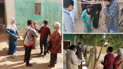 انتشار الفرق الطبية الوقائية في ميادين ومراكز الأقصر لمتابعة المخالطين