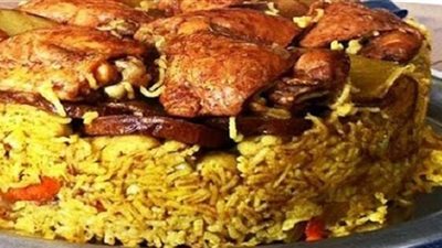 طريقة عمل مقلوبة بالباذنجان بالدجاج