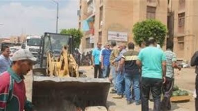 حملة ليلية بدمياط الجديدة للقضاء على الإشغالات