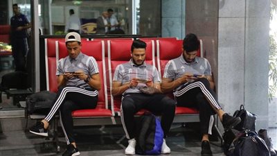 بيراميدز بمطار القاهرة استعدادا للسفر إلى الكونغو (صور)