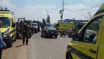 إصابة 7 أشخاص في تصادم تروسيكل بسيارة نقل بأطفيح