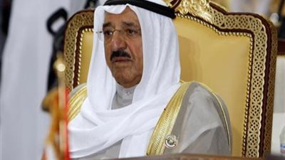 أمير الكويت يعزي السيسي في بطرس غالي