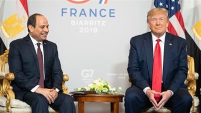 ترامب: أجريت لقاء عظيما مع الرئيس السيسي في فرنسا (صور)