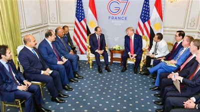 مصر قلب أفريقيا النابض في قمة السبع.. السيسي يؤكد على تحقيق المصالح المشتركة بين القارة وشركائها الدوليين.. يستعرض الرؤية المصرية تجاه القضايا الإقليمية والدولية مع ترامب وميركل وماكرون وجونسون وكونتي