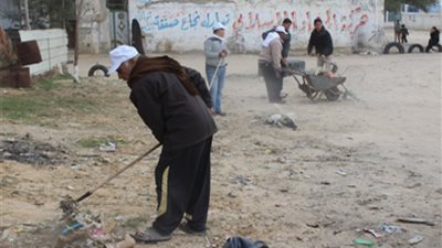 حملة نظافة بأحياء رفح يشارك فيها مجلس المدينة والإعلام والأوقاف