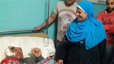 «التضامن» تزور مصابي حادث انهيار عقار منشأة ناصر (صور)